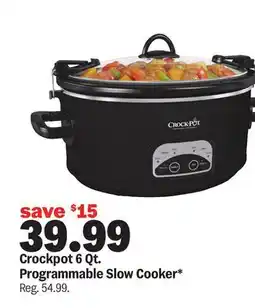 Meijer Crockpot 6 Qt. Programmable Slow Cooker offer