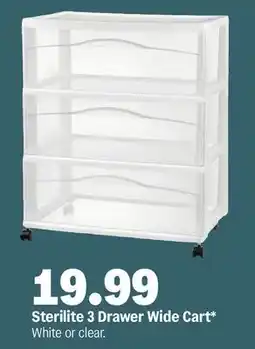 Meijer Sterilite 3 Drawer Wide Cart offer