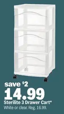 Meijer Sterilite 3 Drawer Cart offer