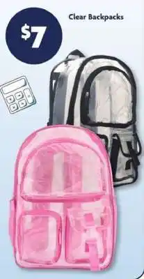 Family Dollar Clear Backpacks offer