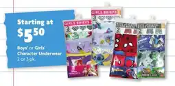 Family Dollar Character Underwear offer