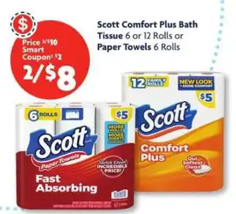 Family Dollar Scott Comfort Plus Bath Tissue or Paper Towels offer
