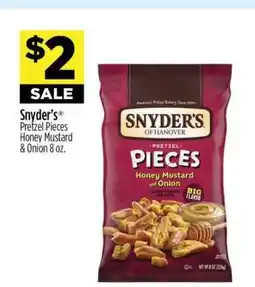 Dollar General Snyder's Pretzel Pieces Honey Mustard & Onion 8 oz offer