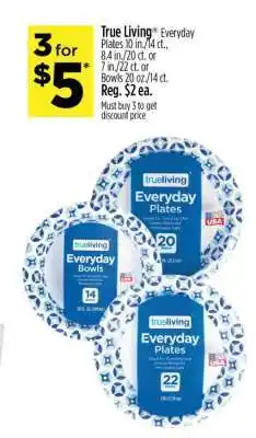 Dollar General True Living Everyday Plates offer