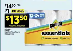 Dollar General Bounty Essentials Paper Towels offer