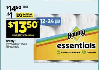 Dollar General Bounty Essentials Paper Towels offer