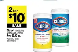Dollar General Clorox Disinfecting Wipes 75 ct. Assorted offer