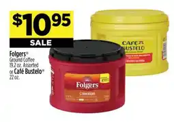 Dollar General Folgers Ground Coffee or Café Bustelo offer