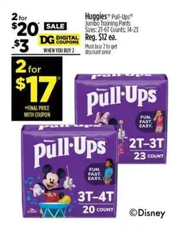 Dollar General Huggies Pull-Ups offer