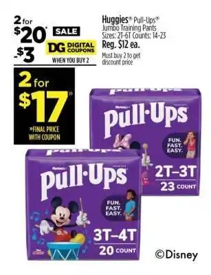 Dollar General Huggies Pull-Ups offer