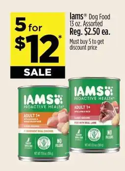 Dollar General Iams Dog Food 13 oz. Assorted offer