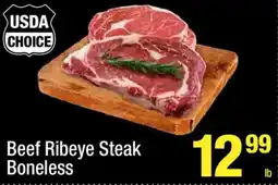 Super King Markets Beef ribeye steak boneless offer