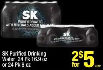 Super King Markets Sk purified drinking water offer
