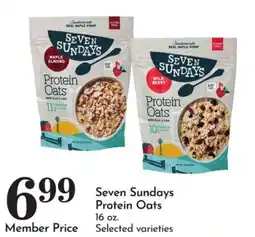 Pavilions Seven Sundays Protein Oats offer