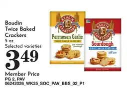 Pavilions Boudin Twice Baked Crackers offer