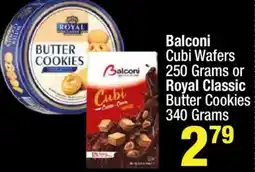 Super King Markets Balconi cubi wafers or royal classic butter cookies offer