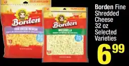 Super King Markets Borden fine shredded cheese offer