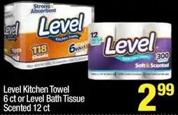 Super King Markets Level kitchen towel 6 ct or level bath tissue scented 12 ct offer