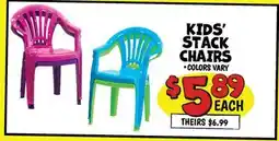 Ollie's KIDS' STACK CHAIRS offer