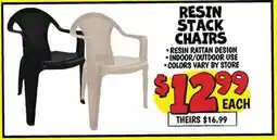 Ollie's RESIN STACK CHAIRS offer