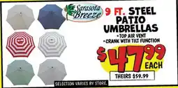 Ollie's Sarasota Breeze 9 FT. STEEL PATIO UMBRELLAS offer