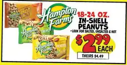Ollie's 18-24 OZ. HAMPTON FARMS IN-SHELL PEANUTS offer