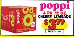 Ollie's POPPİ 4 PK. 12 OZ. CHERRY LIMEADE offer