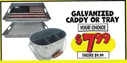 Ollie's GALVANIZED CADDY OR TRAY offer