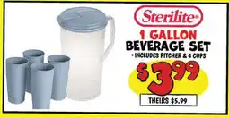 Ollie's STERILITE 1 GALLON BEVERAGE SET offer