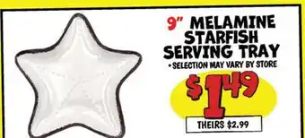 Ollie's 9 MELAMINE STARFISH SERVING TRAY offer