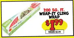 Ollie's 200 SQ. FT. WRAP-IT CLING WRAP offer
