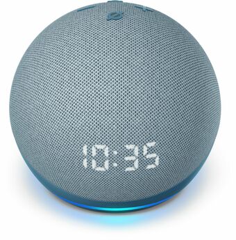 Best Buy Amazon - Echo Dot (4th Gen) Smart speaker with clock and Alexa - Twilight Blue offer