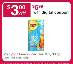 BJ’s (1) Lipton Lemon Iced Tea Mix offer