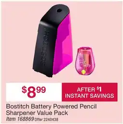 BJ’s Bostitch Battery Powered Pencil Sharpener Value Pack offer