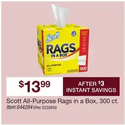 BJ’s Scott All-Purpose Rags in a Box, 300 ct offer