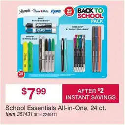 BJ’s School Essentials All-in-One, 24 ct offer
