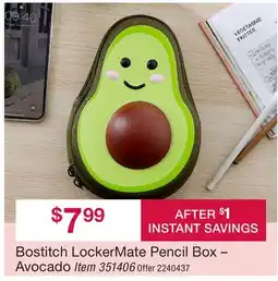 BJ’s Bostitch LockerMate Pencil Box-Avocado offer