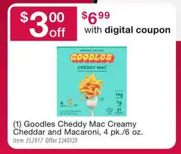 BJ’s Goodles Cheddy Mac Creamy Cheddar and Macaroni, 4 pk./6 oz offer