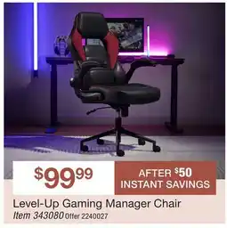BJ’s Level-Up Gaming Manager Chair offer