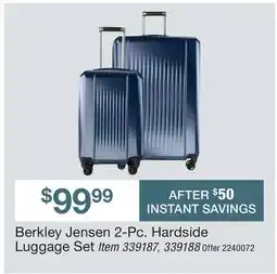 BJ’s Berkley Jensen 2-Pc. Hardside Luggage Set offer