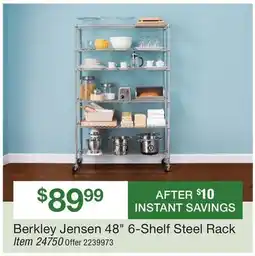 BJ’s Berkley Jensen 48 6-Shelf Steel Rack offer