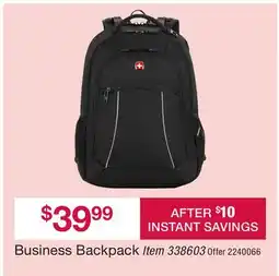 BJ’s Business Backpack offer