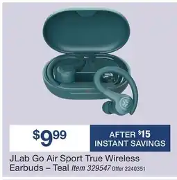 BJ’s JLab Go Air Sport True Wireless Earbuds offer