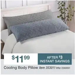 BJ’s Cooling Body Pillow offer