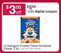 BJ’s (1) Kellogg's Frosted Flakes Breakfast Cereal offer