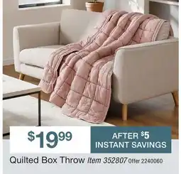 BJ’s Quilted Box Throw offer