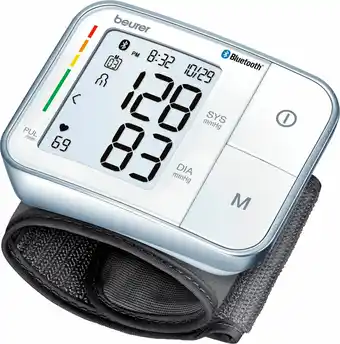 Best Buy Beurer - Bluetooth Wrist Blood Pressure Monitor - Silver offer