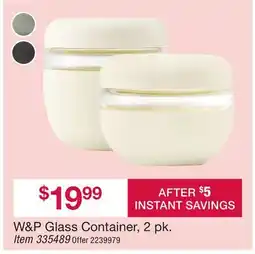 BJ’s W&P Glass Container, 2 pk offer