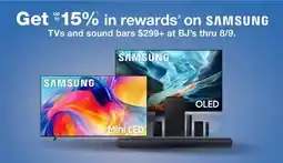 BJ’s Samsung TVs and sound bars offer