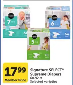 Vons Signature SELECT Supreme Diapers offer